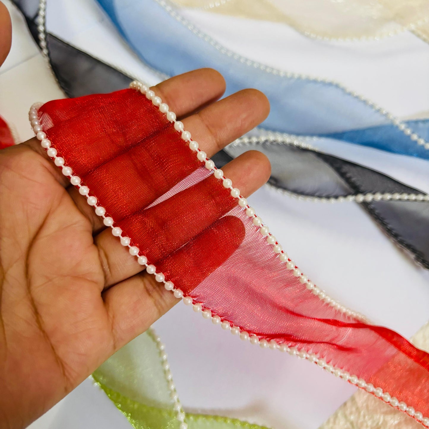 PEARL NET RIBBON