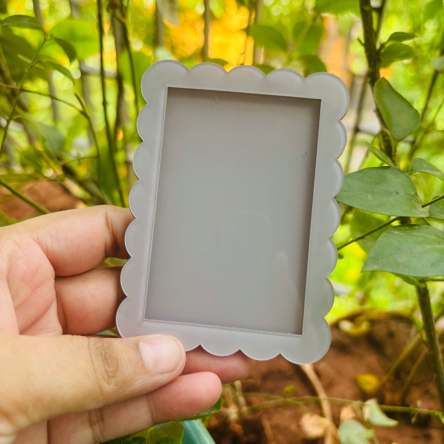 WHITE ACRYLIC FRIDGE MAGNET