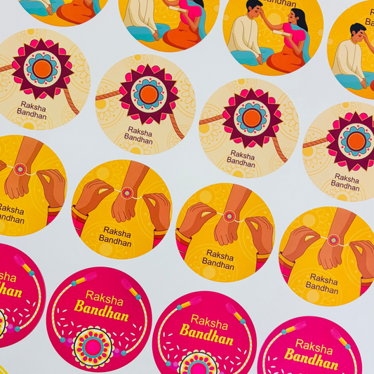 RAKHI ROUND STICKER