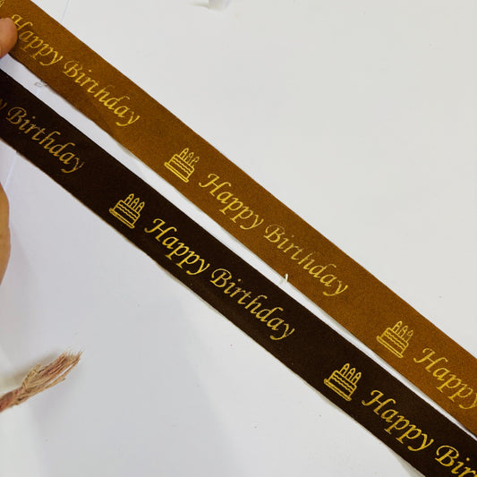 HAPPY BIRTHDAY FOILED RIBBON