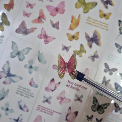 TRANSPARNET BUTTERFLY STICKER