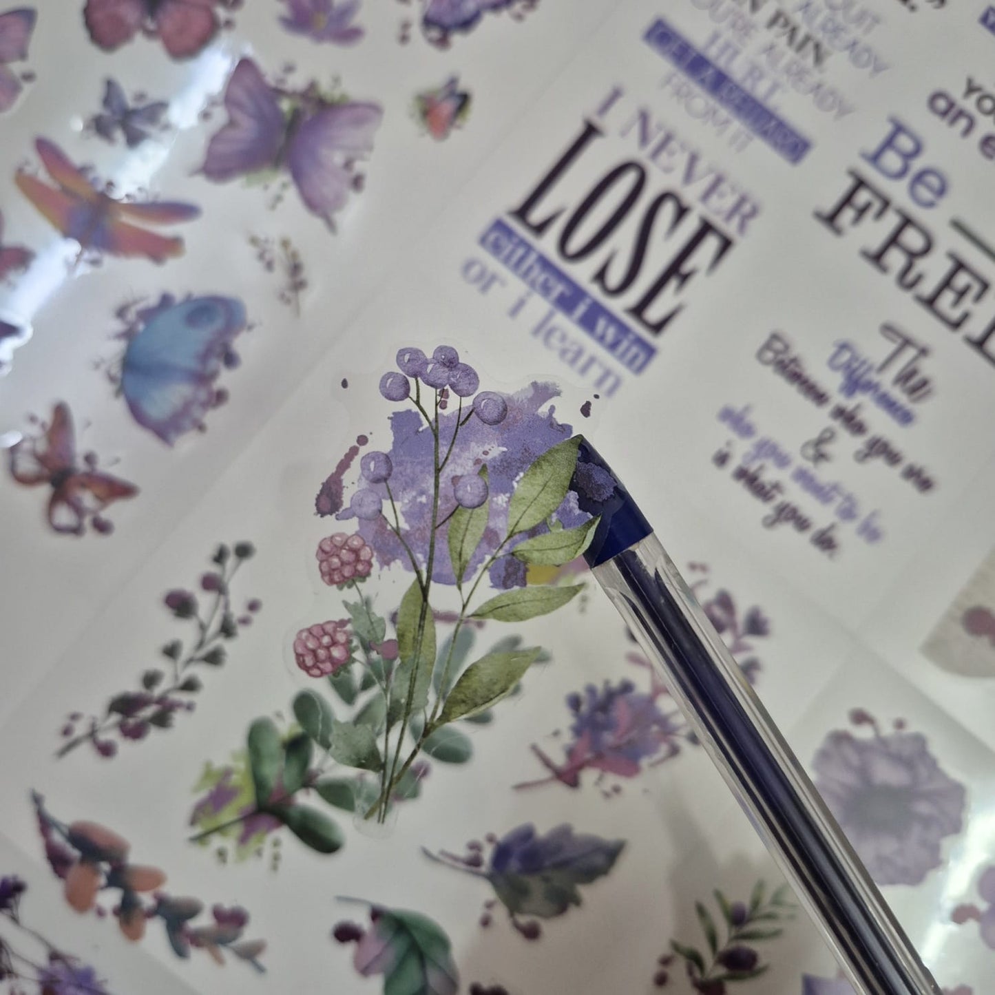 FLOWER TRANSPERANT STICKER