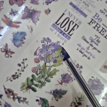 FLOWER TRANSPERANT STICKER