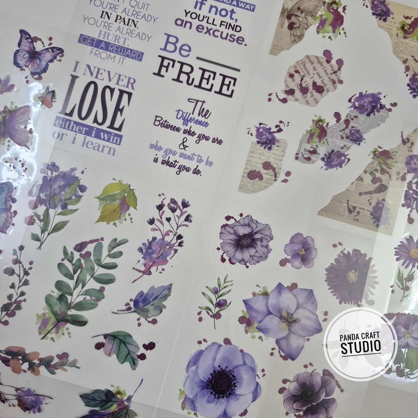 FLOWER TRANSPERANT STICKER