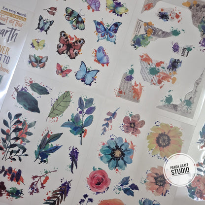 FLOWER TRANSPERANT STICKER