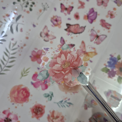 FLOWER TRANSPERANT STICKER