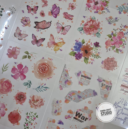 FLOWER TRANSPERANT STICKER