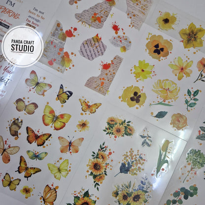 FLOWER TRANSPERANT STICKER