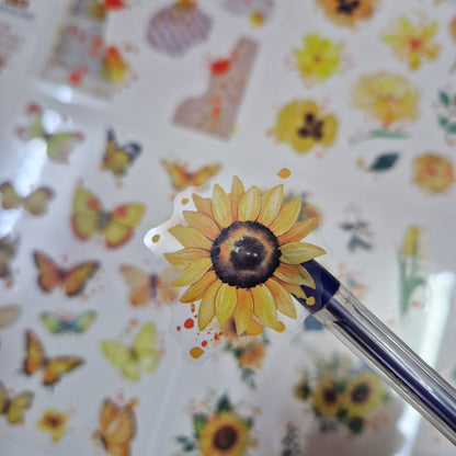 FLOWER TRANSPERANT STICKER